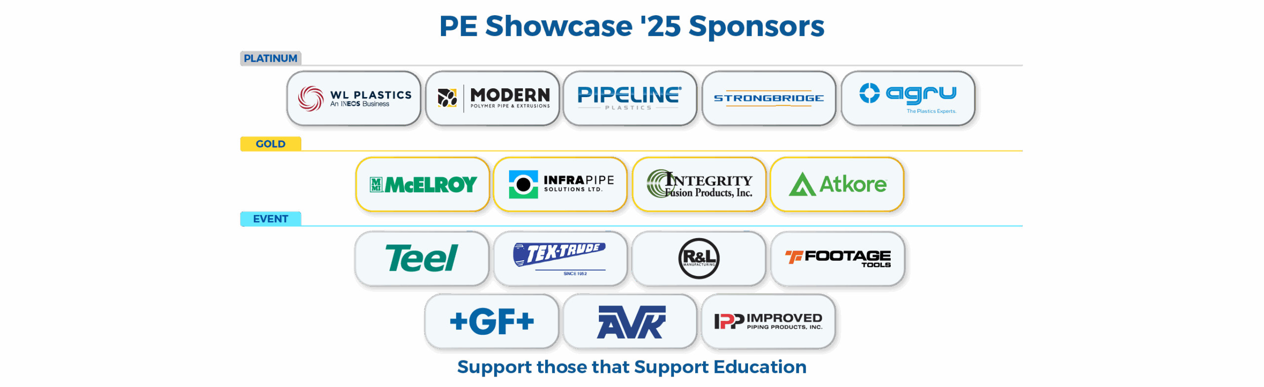 PE Showcase '25 Sponsors